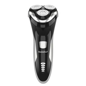 img 4 attached to 🪒 SweetLF Electric Shaver for Men: Wet & Dry Waterproof Cordless Razor with 3D Rechargeable Rotary System, Pop-up Trimmer - Black