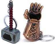 🔨 multi-functional thor hammer and thanos glove keychain bottle openers with nidavellir 2-pack logo