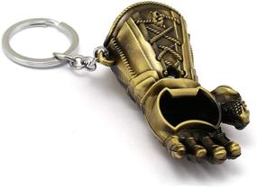 img 1 attached to 🔨 Multi-Functional Thor Hammer and Thanos Glove Keychain Bottle Openers with Nidavellir 2-Pack