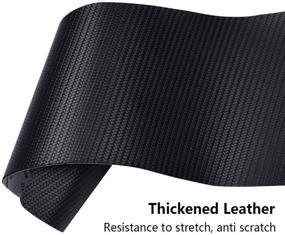 img 1 attached to 🚪 Enhanced Protection: Honda CR-V 17-20 Car Door Anti Kick Pad Stickers - Carbon Fibre Leather (Black)