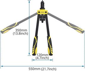 img 1 attached to 🛠️ AUTOUTLET 14-inch Rivet Nut Tool Kit: 6 Metric Mandrels, 150PCS Rivet Nuts - Heavy Duty Hand Rivnut Tool for Professional Installation