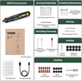 img 3 attached to 🔧 The Ultimate Cordless TECCPO Accessories for Polishing and Engraving: Unleash Your Creativity!