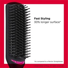 img 3 attached to 💁 REVLON Hair Straightening Heated Styling Brush: Achieve Sleek Hair with the 4-1/2 inch Brush