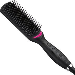 img 4 attached to 💁 REVLON Hair Straightening Heated Styling Brush: Achieve Sleek Hair with the 4-1/2 inch Brush