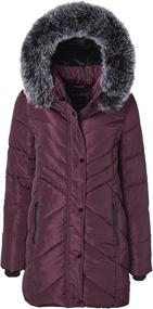 img 4 attached to Quilted Outerwear Puffer Jacket Winter Women's Clothing for Coats, Jackets & Vests