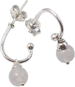 img 1 attached to 🌈 Sterling Silver Rainbow Moonstone Earrings for Girls - SilverStarJewel Jewelry