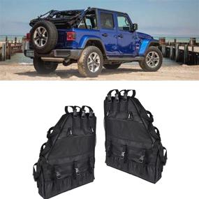 img 4 attached to 🔧 MICTUNING Roll Bar Сумка с Органайзером для Груза - Совместима с Jeep Wrangler JK JKU TJ LJ Unlimited JL 2007-2020 годов - Сумка для Инструментов с Множеством Карманов для 4-дверных моделей