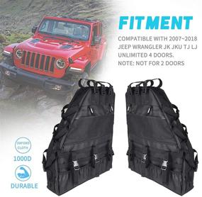 img 1 attached to 🔧 MICTUNING Roll Bar Сумка с Органайзером для Груза - Совместима с Jeep Wrangler JK JKU TJ LJ Unlimited JL 2007-2020 годов - Сумка для Инструментов с Множеством Карманов для 4-дверных моделей