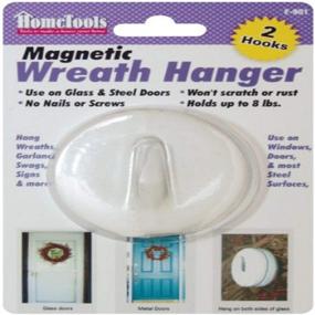 img 1 attached to Magnetic Wreath Hanger White F 901