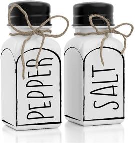 img 4 attached to 🐔 Charming Farmhouse Salt and Pepper Shakers: Stylish Stainless Steel Lid Set, Enhancing Your Tabletop or Countertop Décor