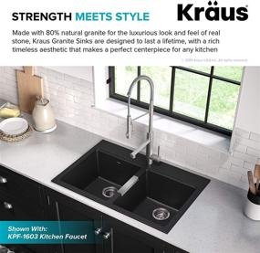 img 2 attached to Kraus KGD 433B Double Granite Kitchen