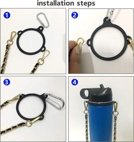 img 2 attached to 🧗 Wongeto Water Bottle Strap: Convenient Crossbody Replacement for Hydro Flask Wide Mouth Bottles - Ideal for Hiking & Walking