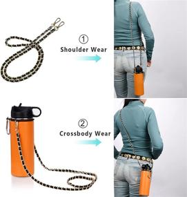 img 3 attached to 🧗 Wongeto Water Bottle Strap: Convenient Crossbody Replacement for Hydro Flask Wide Mouth Bottles - Ideal for Hiking & Walking