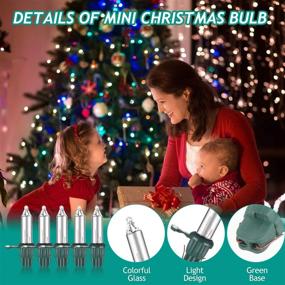 img 2 attached to 🎄 500-Pack Clear Mini Christmas Light Bulbs | 2.5V Mini Christmas Tree String Light Replacements | Green Base | 0.17A 0.425W