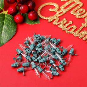 img 1 attached to 🎄 500-Pack Clear Mini Christmas Light Bulbs | 2.5V Mini Christmas Tree String Light Replacements | Green Base | 0.17A 0.425W