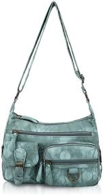 img 4 attached to 👜 Angel Barcelo Women's Soft PU Leather Shoulder Bag - Middle Size Crossbody Handbag