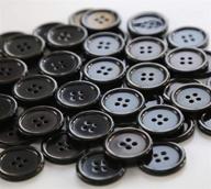 🔘 ganssia 7/8 inch black buttons - 22.5mm sewing resin buttons for crafts and scrapbooking - pack of 70 pcs logo