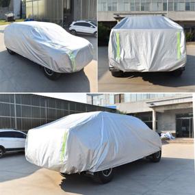 img 3 attached to 🚚 AOYMEI Waterproof Pickup Truck Cover - Ultimate All-Weather Protection for Trucks up to 210'' - Windproof, Sunproof & Universally Fits with Cotton Fabric