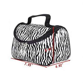 img 3 attached to Portable Travel Cosmetic Case Bag: Convenient and Spacious Storage Solution for Women's Makeup Essentials