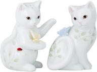 🐱 lenox butterfly meadow figural kitten salt and pepper shakers - logo