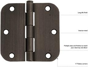 img 3 attached to 🚪 Enhance Your Cabinet Doors with Design House 181396 3 Pack Hinge