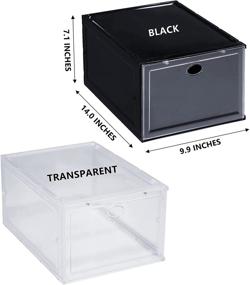 img 3 attached to BYFU 3 Pack Transparent Shoe Storage Box Stackable – The Ultimate Sneaker Organizer for Men and Women