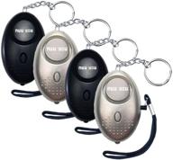 🔒 nuuyou personal alarms for women: siren 140 db with led light (4 pack) - small safety sound alarm keychain for women, kids, girls, and the elderly - self defense device highly recommended by policemen logo
