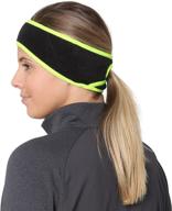 🏃 trailheads women's winter running headband with fleece earband for ponytail logo