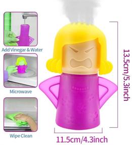 img 2 attached to 🧹 Abnaok Angry Mom Microwave Cleaner and Chilly Mama Fridge Deodoriser 2PCS with English Manual - Quick and Effortless Home or Office Cleaning Solution