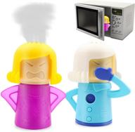 🧹 abnaok angry mom microwave cleaner and chilly mama fridge deodoriser 2pcs with english manual - quick and effortless home or office cleaning solution logo