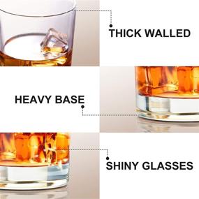 img 2 attached to 🥃 COPLIB Whiskey Glasses Set of 4 - Premium Crystal Glasses for Whiskey Enthusiasts