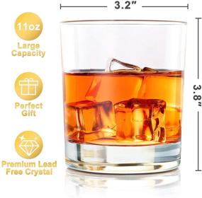 img 3 attached to 🥃 COPLIB Whiskey Glasses Set of 4 - Premium Crystal Glasses for Whiskey Enthusiasts