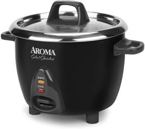 img 3 attached to 🍚 Aroma Housewares Select Stainless Rice Cooker & Warmer with Uncoated Inner Pot, 6-Cup (cooked)/1.2Qt, ARC-753SGB, Black: Efficient Cooking and Ultimate Flavor Retention