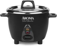 🍚 aroma housewares select stainless rice cooker & warmer with uncoated inner pot, 6-cup (cooked)/1.2qt, arc-753sgb, black: efficient cooking and ultimate flavor retention логотип