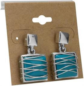 img 3 attached to 📦 Pack of 100 Brown Kraft Jewelry Earring Display Holder Cards - 2x2 inches