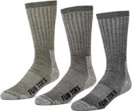 🧦 high-quality fun toes thermal insulated merino wool socks for men - pack of 3, ideal for hiking (size 8-12) logo