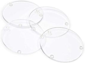 img 1 attached to Акриловые подставки для подставок Clear 4 Pack