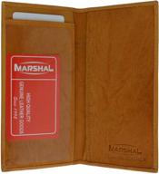 men's high marshal leather checkbook cover in wallets, card cases & money organizers - premium accessories logo