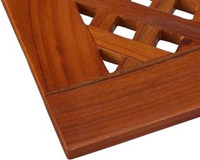 img 1 attached to Teak Spa Shower Bath Mat - 🛀 Ideal for Bathroom Shower Spa Experience in Verona