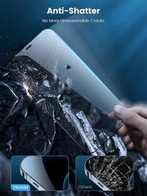 img 1 attached to Прочное защитное стекло для экрана iPhone 12 Pro Max [полное покрытие] [9H милитари грейд] [ультра-чистое] - 2 штуки