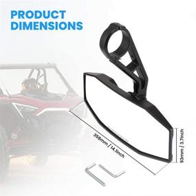 img 1 attached to 🔍 RZR Rear View Center Mirror: UTV HD Convex Mirror with 1.75" Clamp - Compatible with Polaris RZR 800, 1000 XP, RZR S 4, 570, 900 - Part # 2881540, General - # 2881540