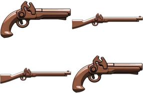 img 1 attached to BrickArms Flintlock Minifigures Пистолеты Мушкеты
