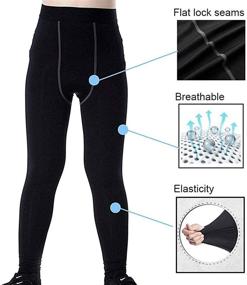 img 3 attached to Running Stretch Compression Football Legging Sports & Fitness