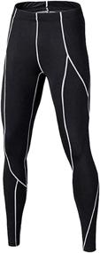 img 1 attached to Running Stretch Compression Football Legging Sports & Fitness