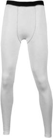 img 4 attached to Running Stretch Compression Football Legging Sports & Fitness