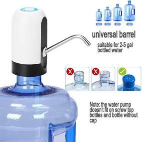 img 2 attached to 💧 Convenient USB Charging Water Bottle Pump - GuangTouL 5 Gallon Automatic Dispenser for Home, Office, Kitchen, and Camping