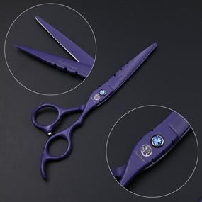 img 1 attached to 🔪 Purple Dragon Barber Hair Cutting Scissor Set - Professional 5.5/6.0 inch Scissor & Thinning Shear, Ideal for Hair Stylists or Home Use (6 inch)