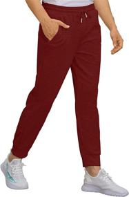 img 2 attached to 👖 Aloodor Men's Lightweight Jogger Sweatpants with Zipper Pockets - Casual Sweat Pants for Everyday Comfort