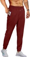 👖 aloodor men's lightweight jogger sweatpants with zipper pockets - casual sweat pants for everyday comfort logo