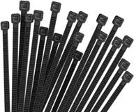 🔗 hmrope 100pcs heavy duty 12 inch cable zip ties - premium plastic wire ties with 50 lbs tensile strength - self-locking black nylon zip ties for indoor and outdoor use logo